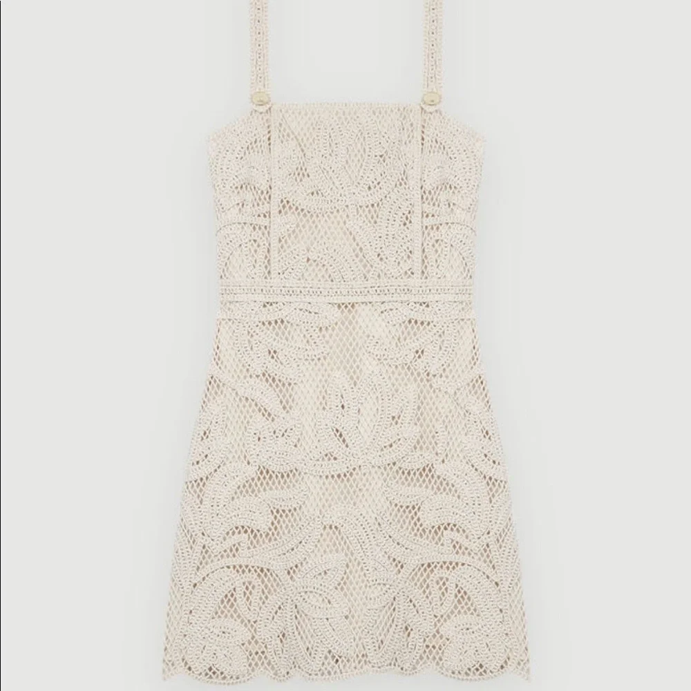 Maje Romy Macrame-Style Dress - Picture 1 of 3